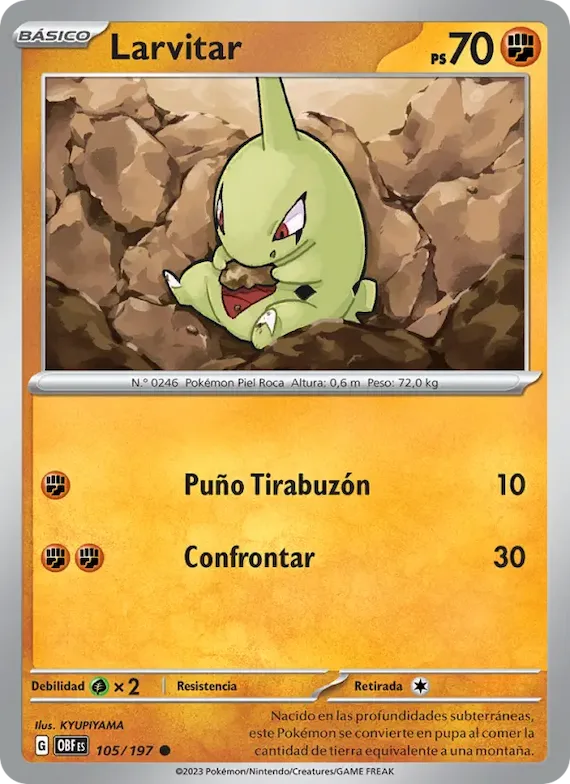 Larvitar 105 – Llamas Obsidianas