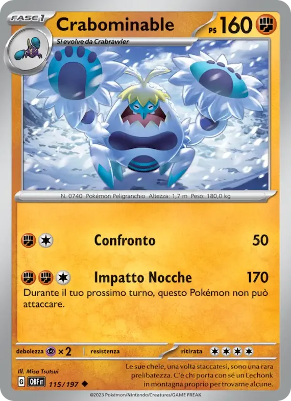 Crabominable 115 – Ossidiana Infuocata