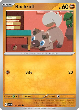 Rockruff #116 – Obsidian Flames