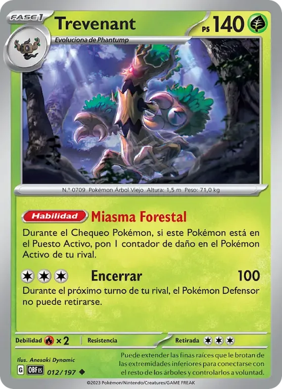 Trevenant 12 – Llamas Obsidianas