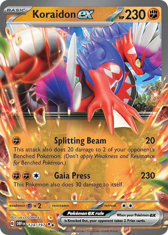 Koraidon ex #124 – Obsidian Flames