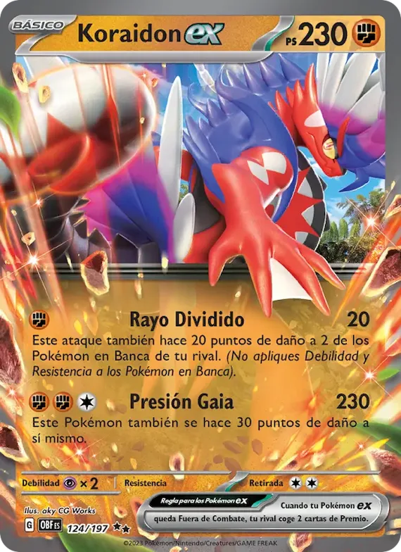 Koraidon ex 124 – Llamas Obsidianas