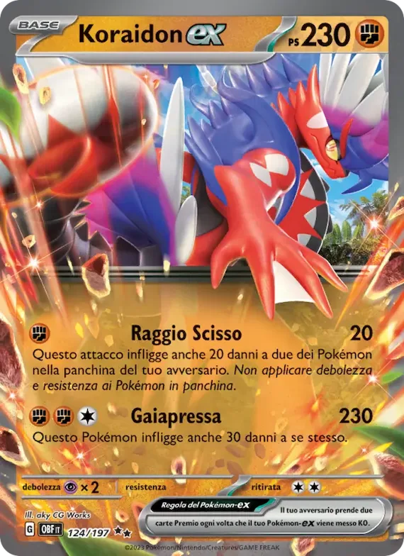 Koraidon-ex 124 – Ossidiana Infuocata