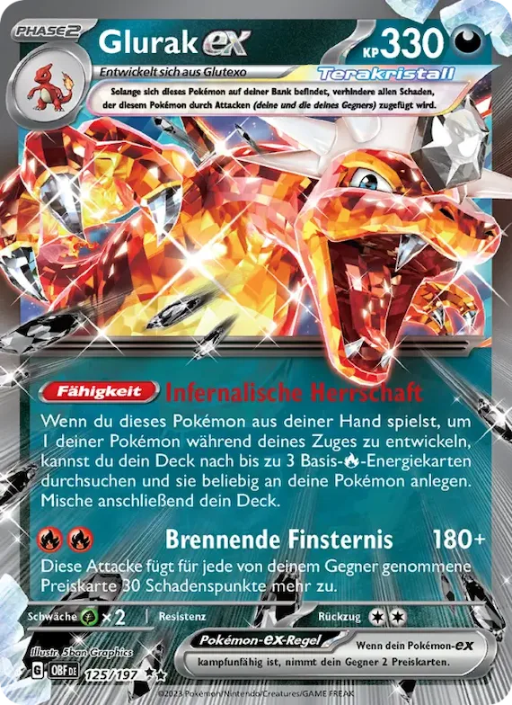 Glurak-ex 125 – Obsidian Flammen