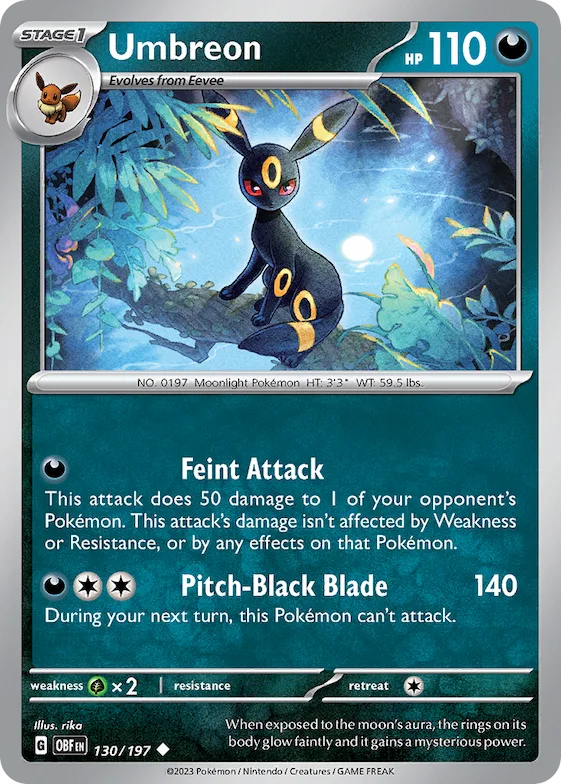 Umbreon #130 – Obsidian Flames