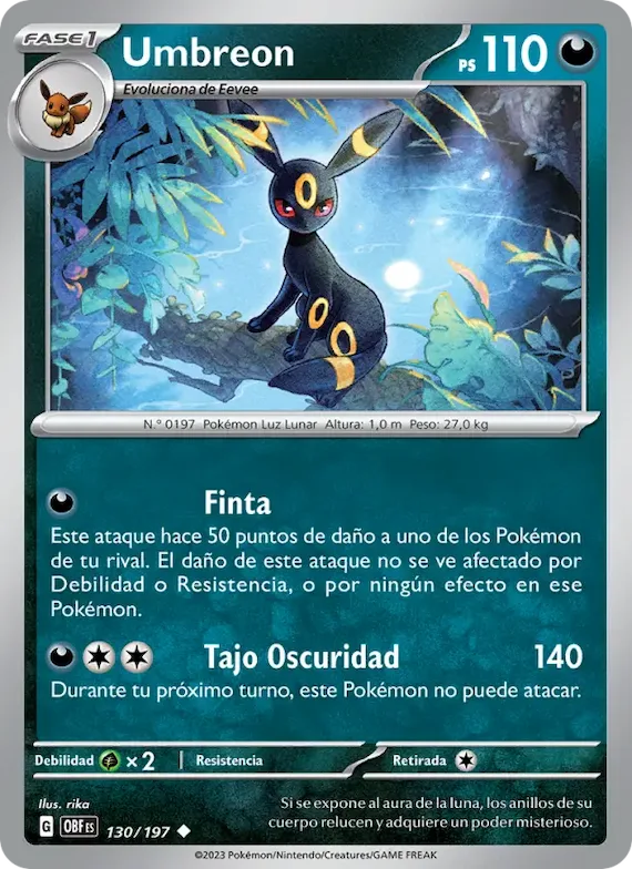 Umbreon 130 – Llamas Obsidianas
