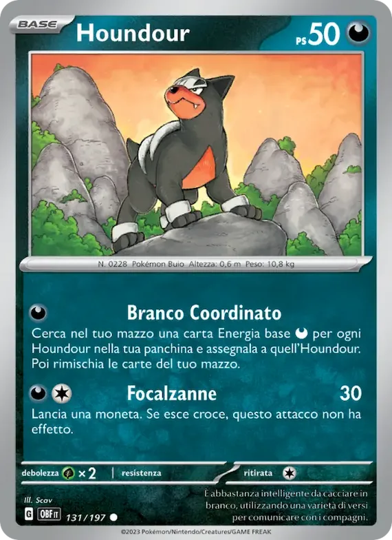 Houndour 131 – Ossidiana Infuocata
