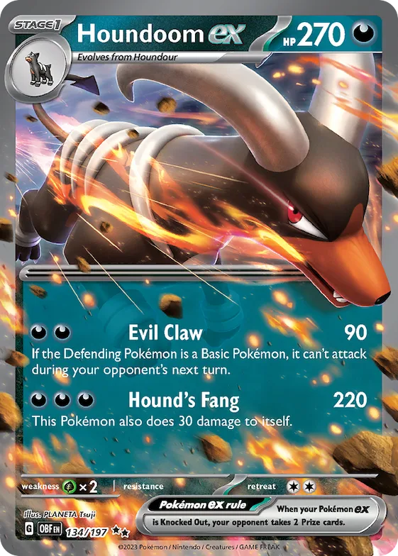 Houndoom ex #134 – Obsidian Flames