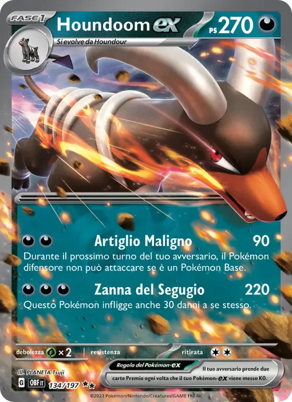 Houndoom-ex 134 – Ossidiana Infuocata