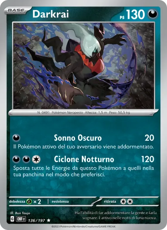 Darkrai 136 – Ossidiana Infuocata