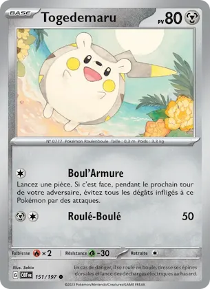 Togedemaru n° 151 – Flammes Obsidiennes