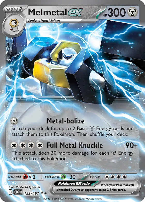 Melmetal ex #153 – Obsidian Flames