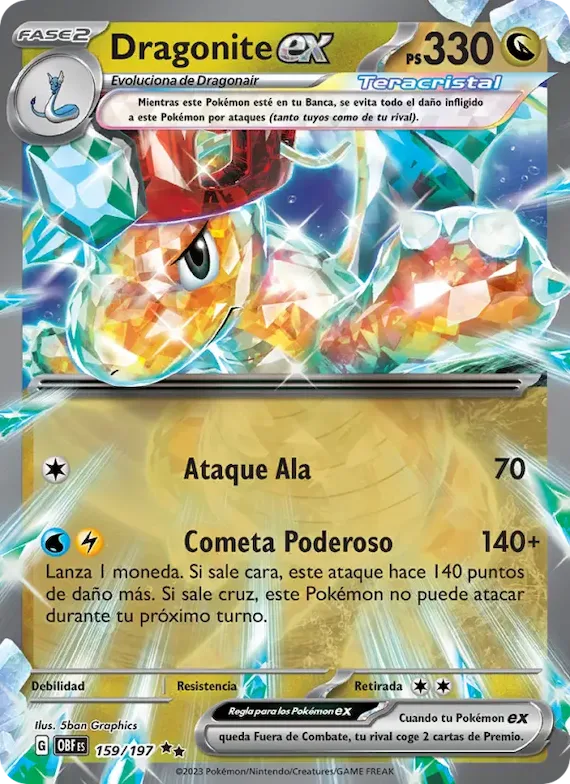 Dragonite ex 159 – Llamas Obsidianas