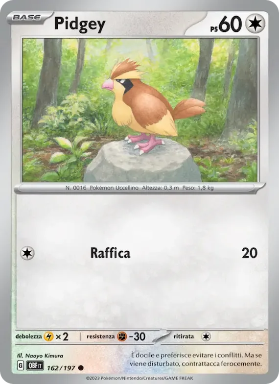 Pidgey 162 – Ossidiana Infuocata