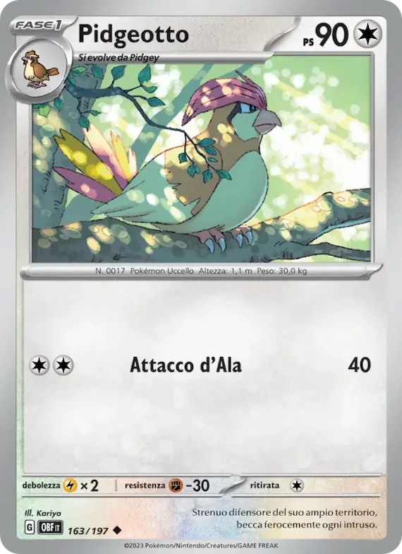 Pidgeotto 163 – Ossidiana Infuocata