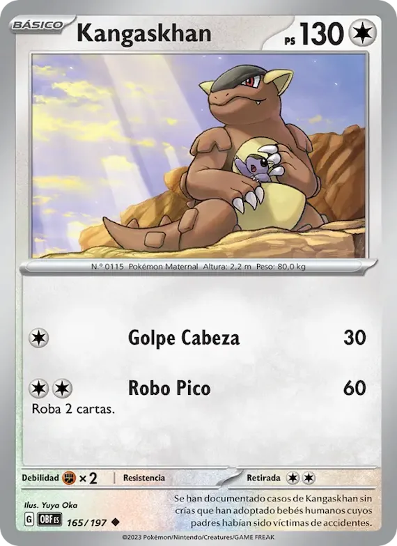 Kangaskhan 165 – Llamas Obsidianas