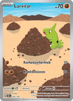 Larvitar Nr. 203 – Obsidian Flames