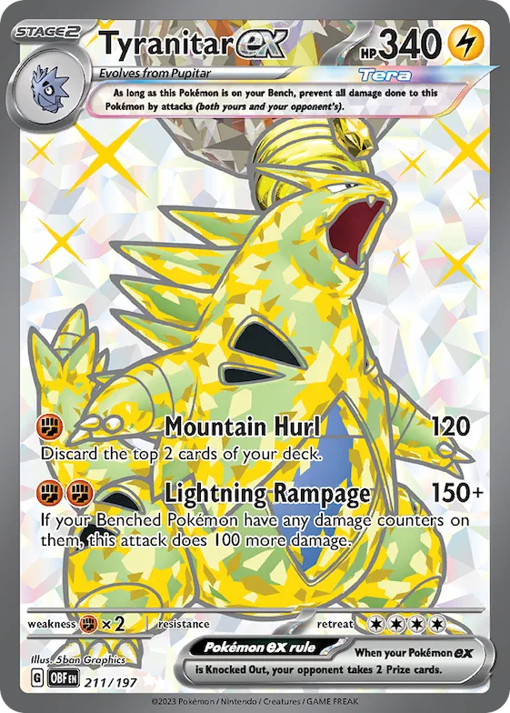 Tyranitar ex #211 – Obsidian Flames