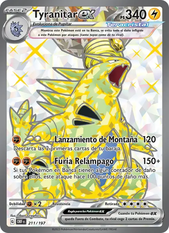 Tyranitar ex 211 – Llamas Obsidianas