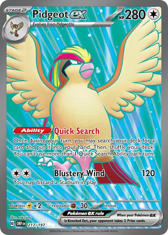 Pidgeot ex #217 – Obsidian Flames