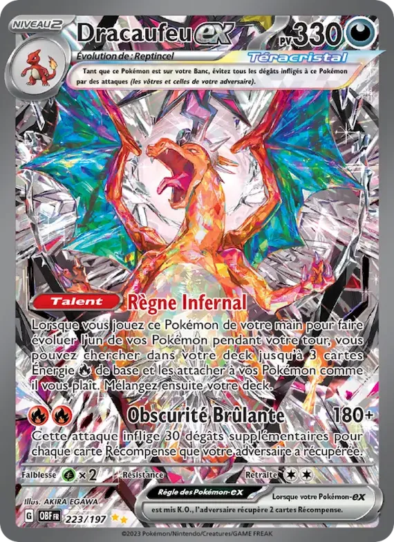 Dracaufeu-ex 223 – Flammes Obsidiennes