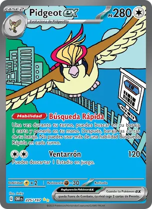 Pidgeot ex 225 – Llamas Obsidianas