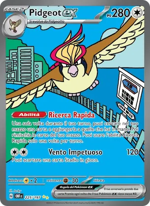 Pidgeot-ex 225 – Ossidiana Infuocata