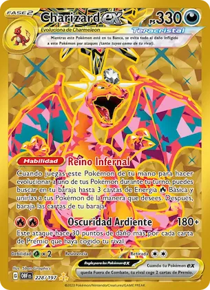Charizard ex 228 – Llamas Obsidianas