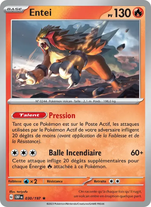 Entei 30 – Flammes Obsidiennes
