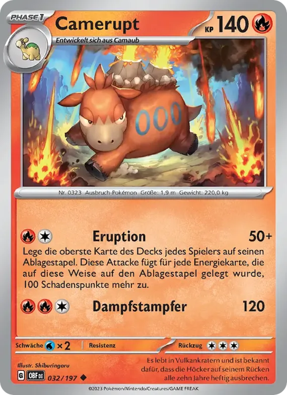 Camerupt 32 – Obsidian Flammen