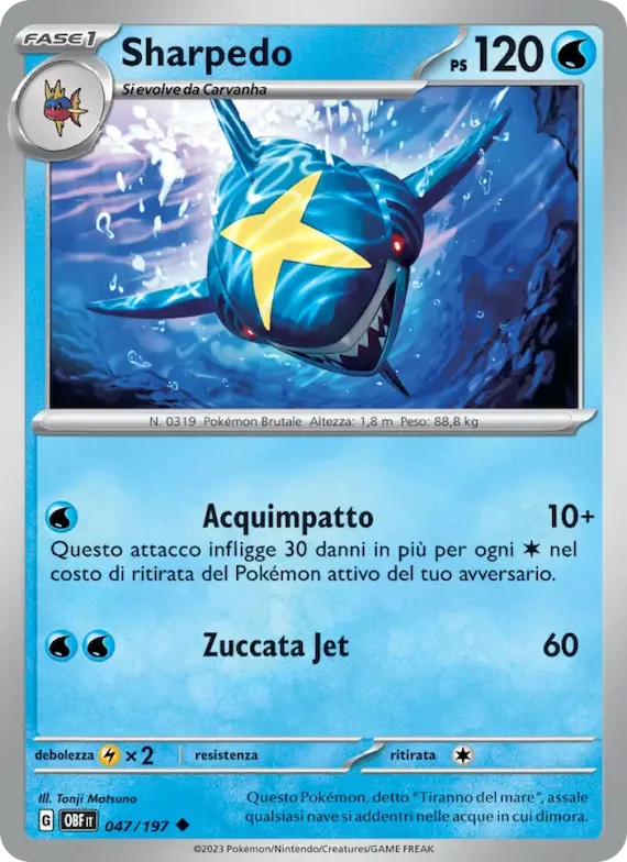 Sharpedo 47 – Ossidiana Infuocata