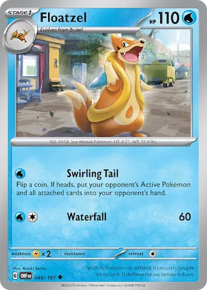 Floatzel #49 – Obsidian Flames