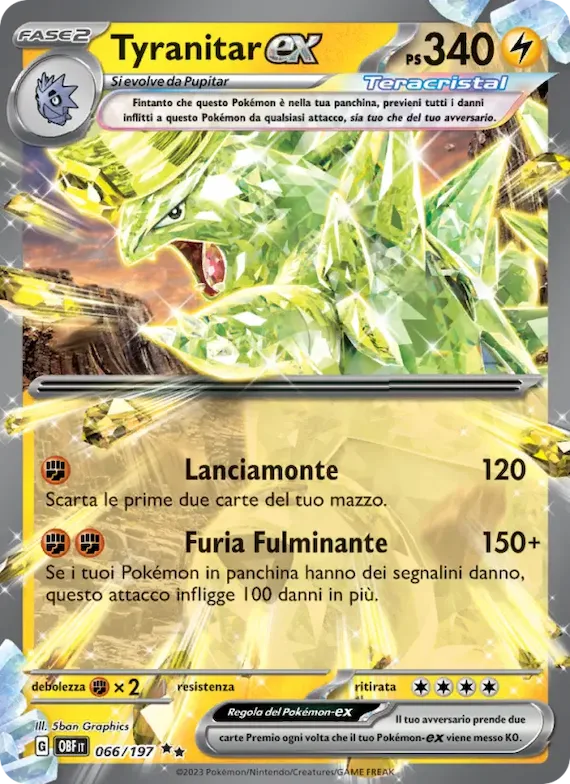 Tyranitar-ex 66 – Ossidiana Infuocata