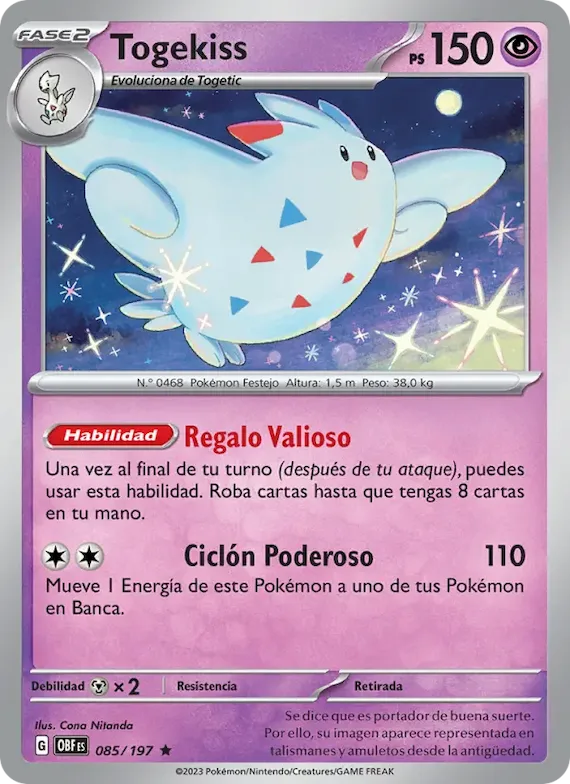 Togekiss 85 – Llamas Obsidianas