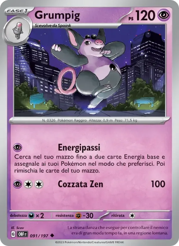 Grumpig 91 – Ossidiana Infuocata