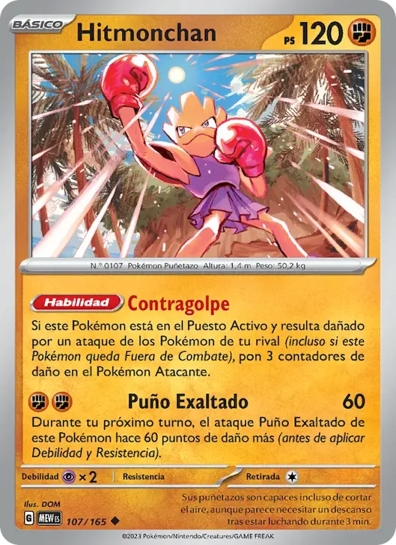 Hitmonchan 107 – Escarlata y Púrpura – 151