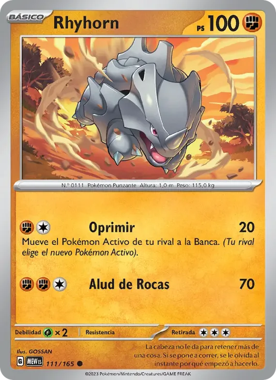 Rhyhorn 111 – Escarlata y Púrpura – 151