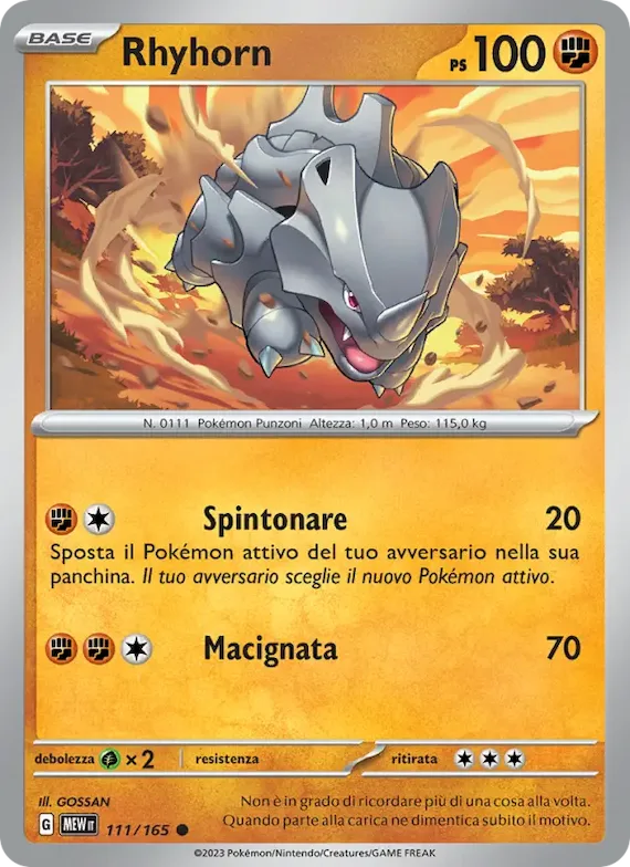 Rhyhorn 111 – Scarlatto e Violetto – 151
