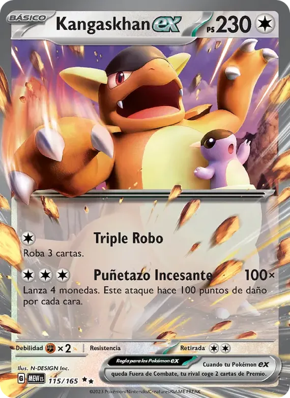 Kangaskhan ex 115 – Escarlata y Púrpura – 151
