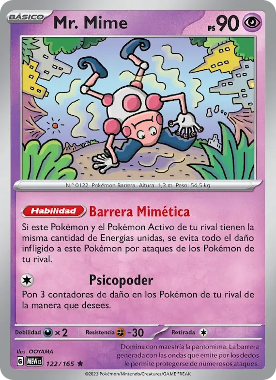 Mr. Mime 122 – Escarlata y Púrpura – 151