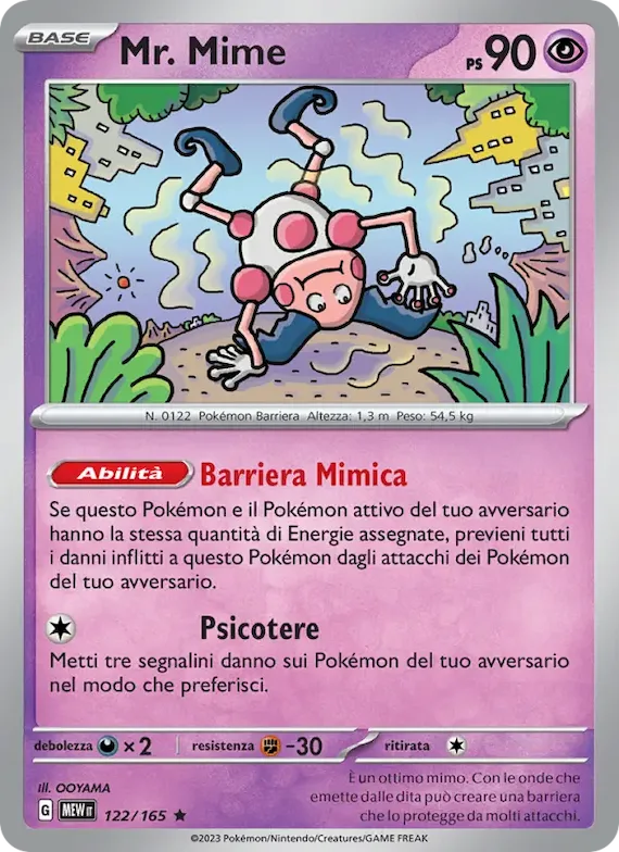 Mr. Mime 122 – Scarlatto e Violetto – 151