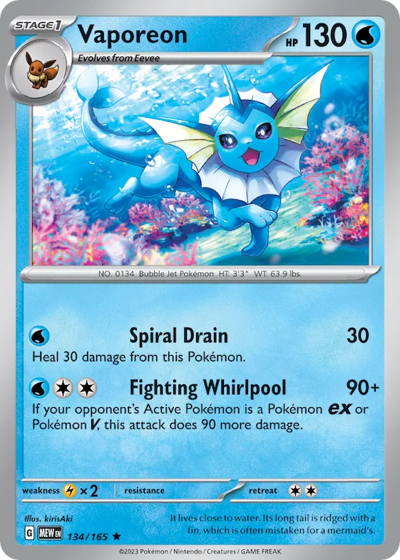 Vaporeon 134 – Escarlate e Violeta – 151