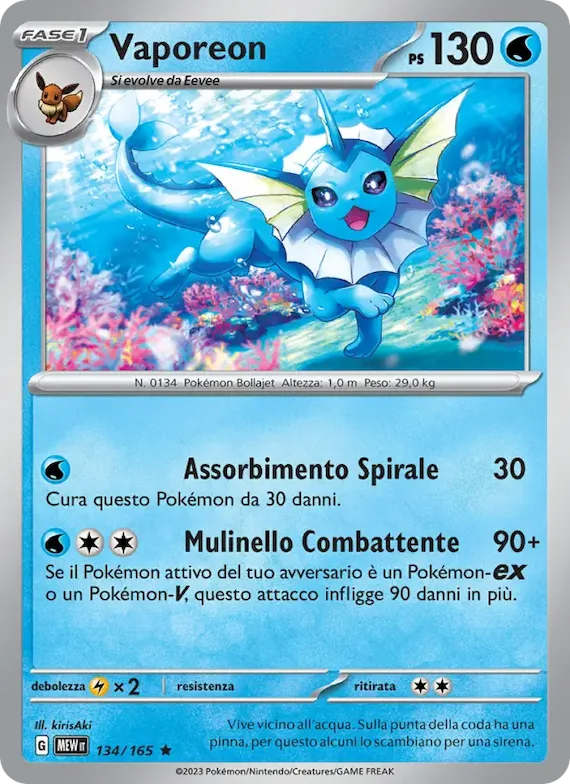 Vaporeon 134 – Scarlatto e Violetto – 151