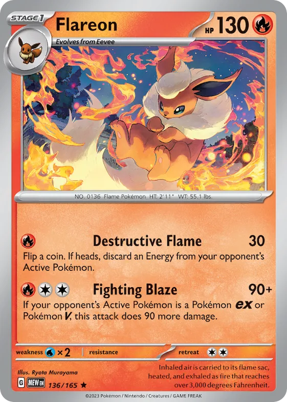 Flareon #136 – Scarlet & Violet 151
