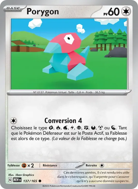 Porygon 137 – Écarlate et Violet – 151