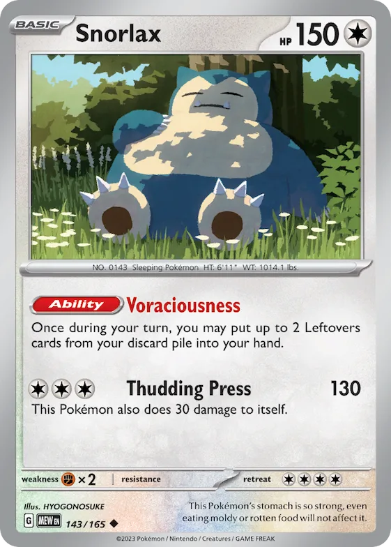 Snorlax #143 – Scarlet & Violet 151