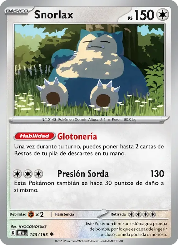 Snorlax 143 – Escarlata y Púrpura – 151