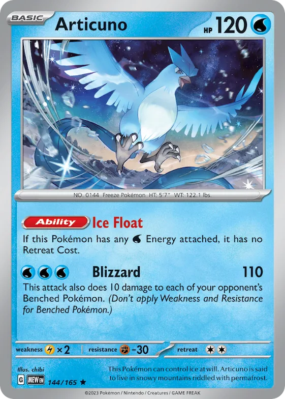 Articuno 144 – Escarlate e Violeta – 151