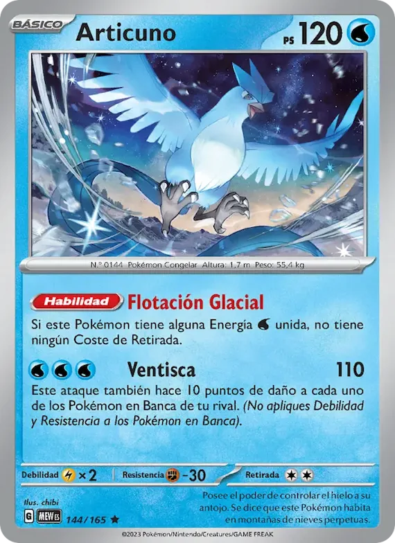 Articuno 144 – Escarlata y Púrpura – 151