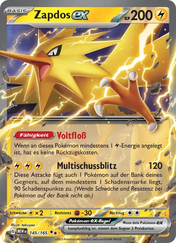 Zapdos-ex 145 – Karmesin & Purpur – 151